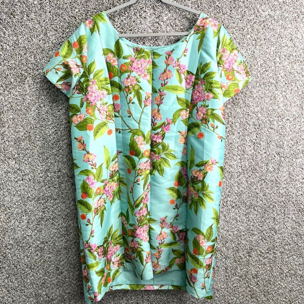 Talbots Dress Women’s 22W Botanical Floral Print Short Cap Sleeve Sheath‎ NWT - Picture 5 of 8